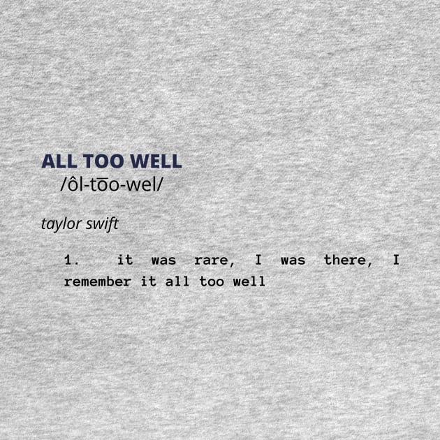 all too well by j__e